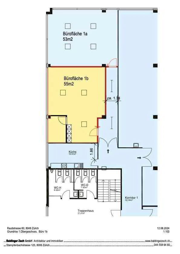 1.5 rooms Office & Commercial for rent in Zürich - image 1/7
