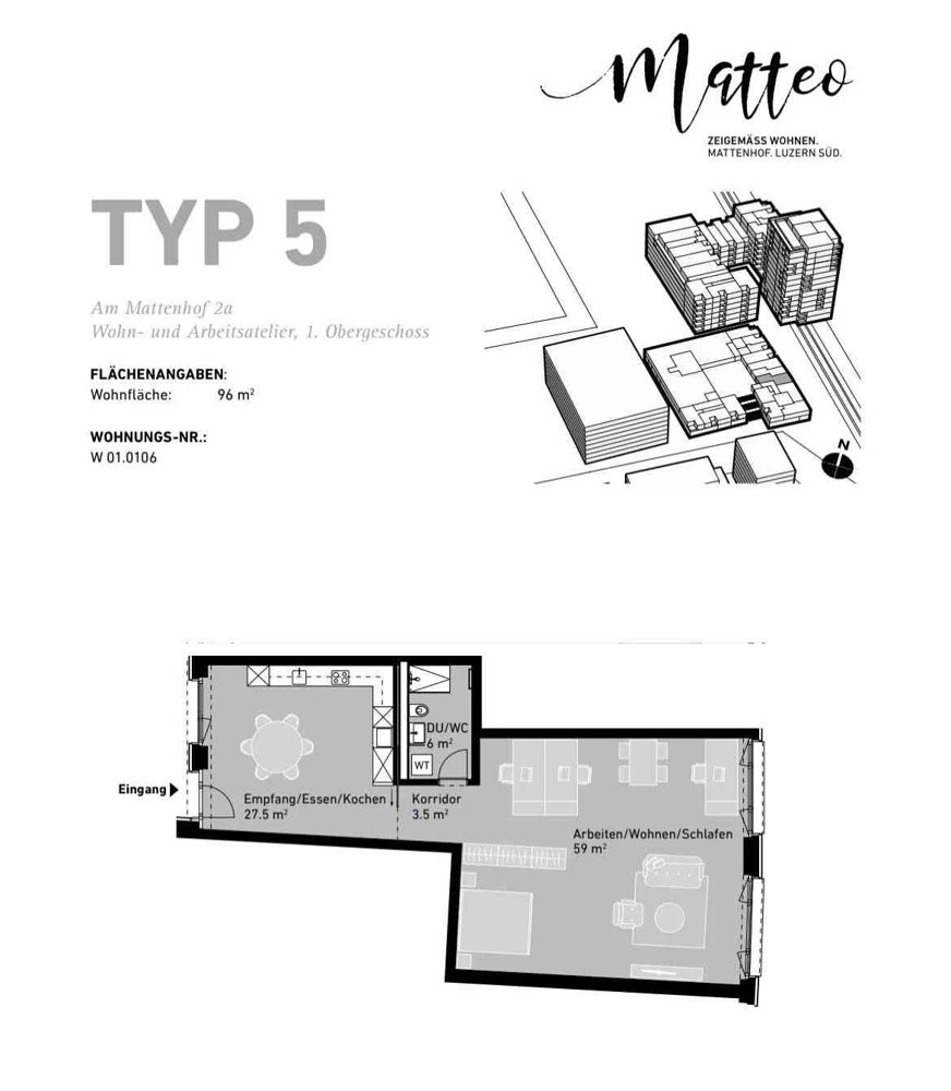 3.5 rooms Office & Commercial for rent in Kriens - image 1/8