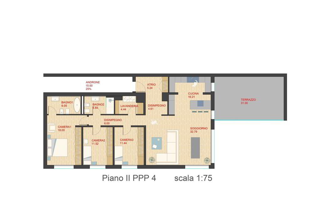 4.5 Zimmer Wohnung zum verkaufen in Vacallo - Bild 1/9