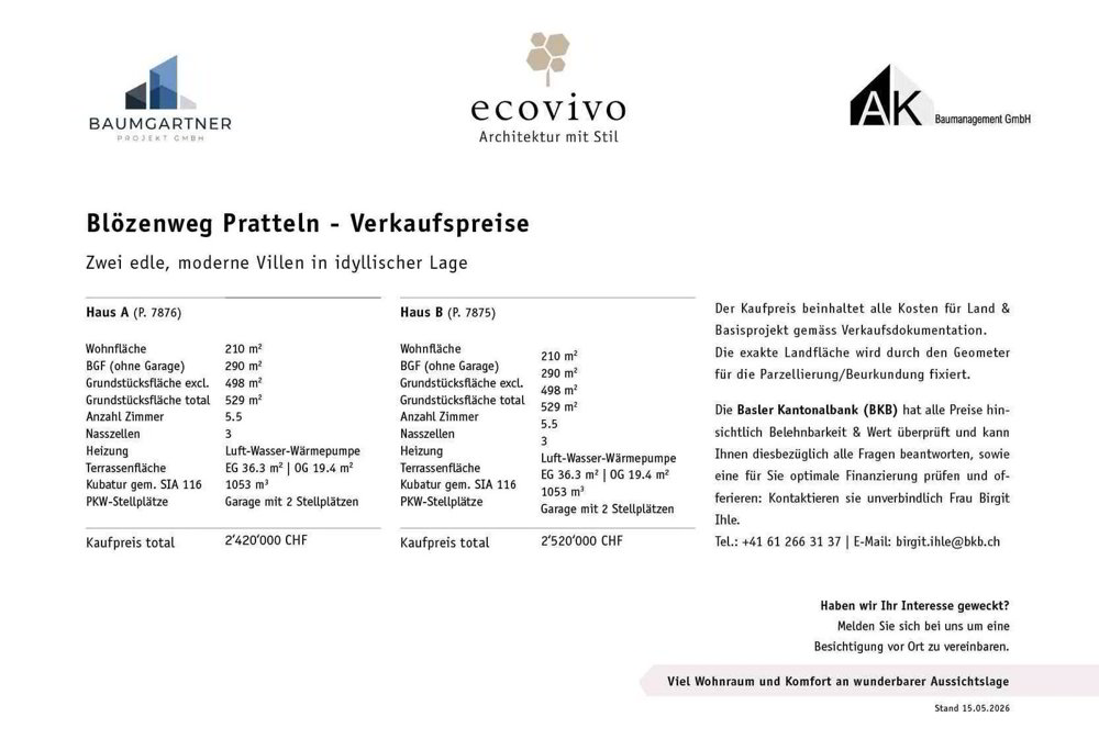 Casa di 5.5 locali in vendita a Pratteln - immagine 1/7