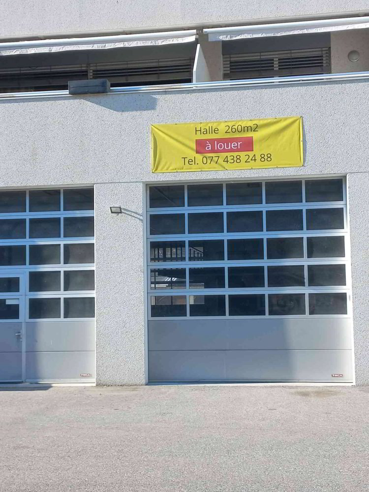 Halle mit 260 m² zu vermieten mit 5 aussen Parkplätze