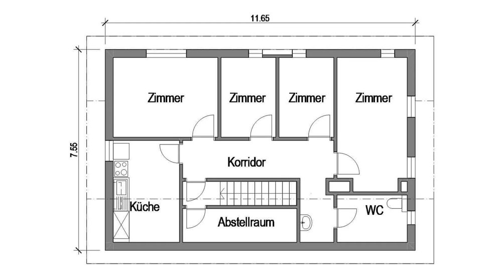 3 Zimmer Büro zu vermieten in Hemberg - Bild 1/7