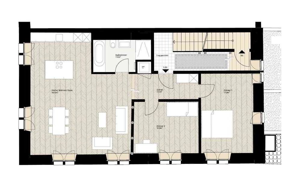 3.5 rooms Apartment for rent in Winterthur - image 1/13