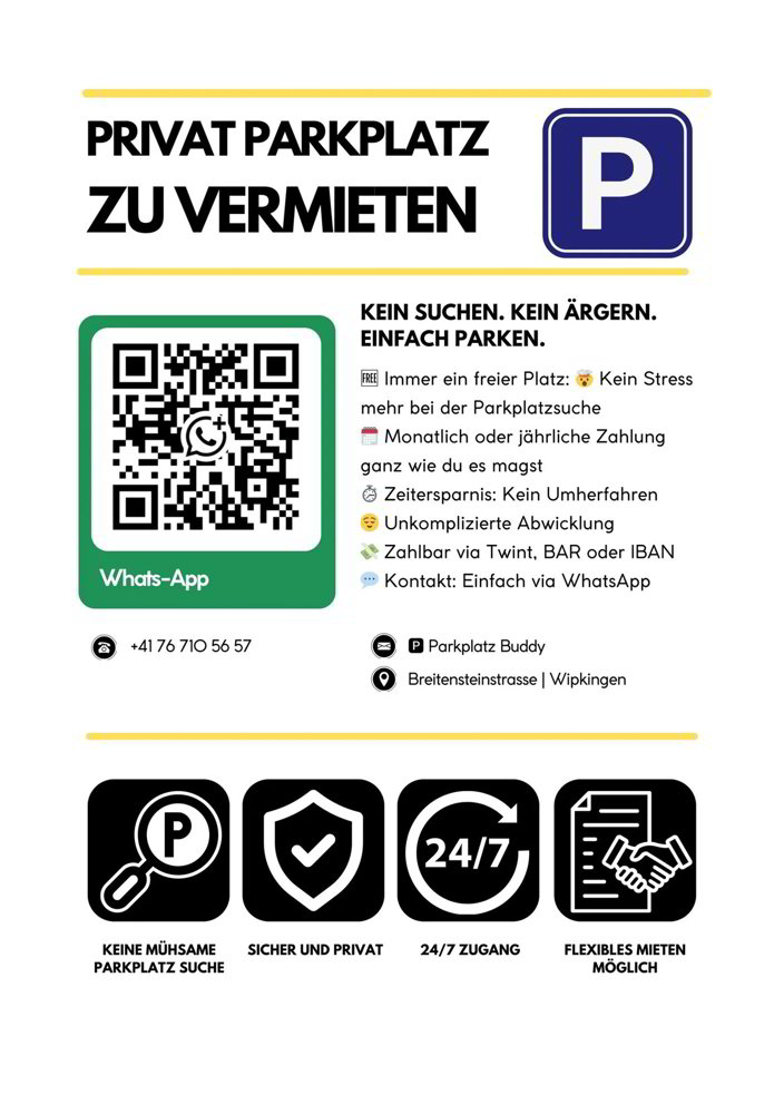 null rooms Car park, garage for rent in Zürich - image 1/2