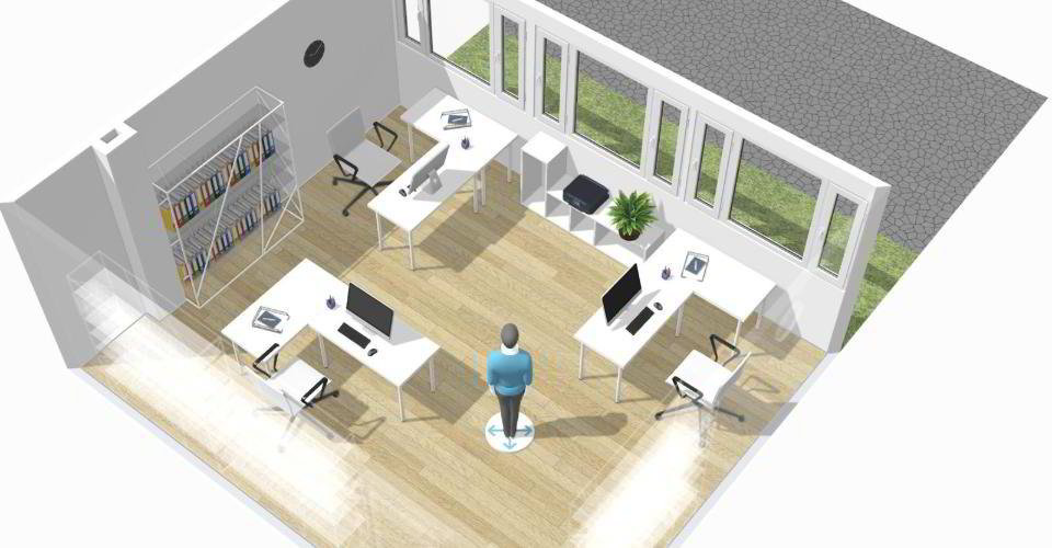 null Zimmer Büro zu vermieten in Les Acacias - Bild 1/6
