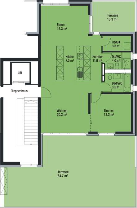 Appartamento di 2.5 locali in affitto a Glattpark (Opfikon) - immagine 1/7