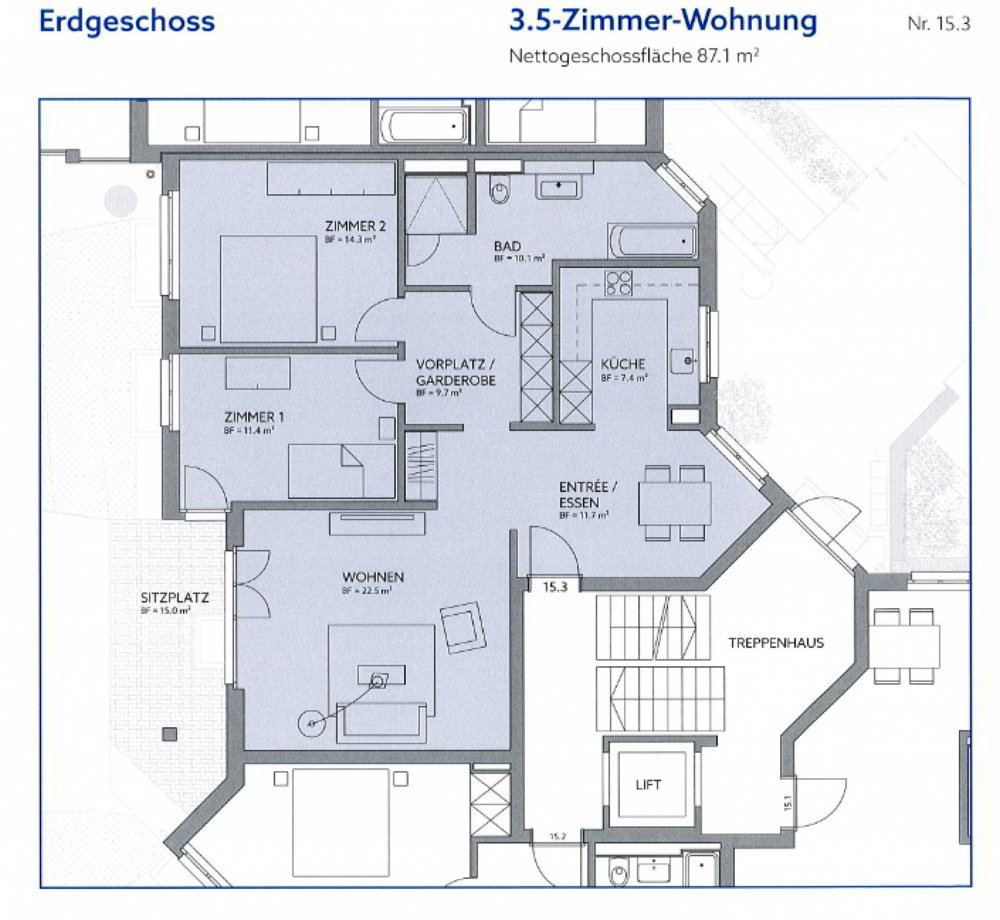 3.5 rooms Apartment for rent in Frauenfeld - image 1/13