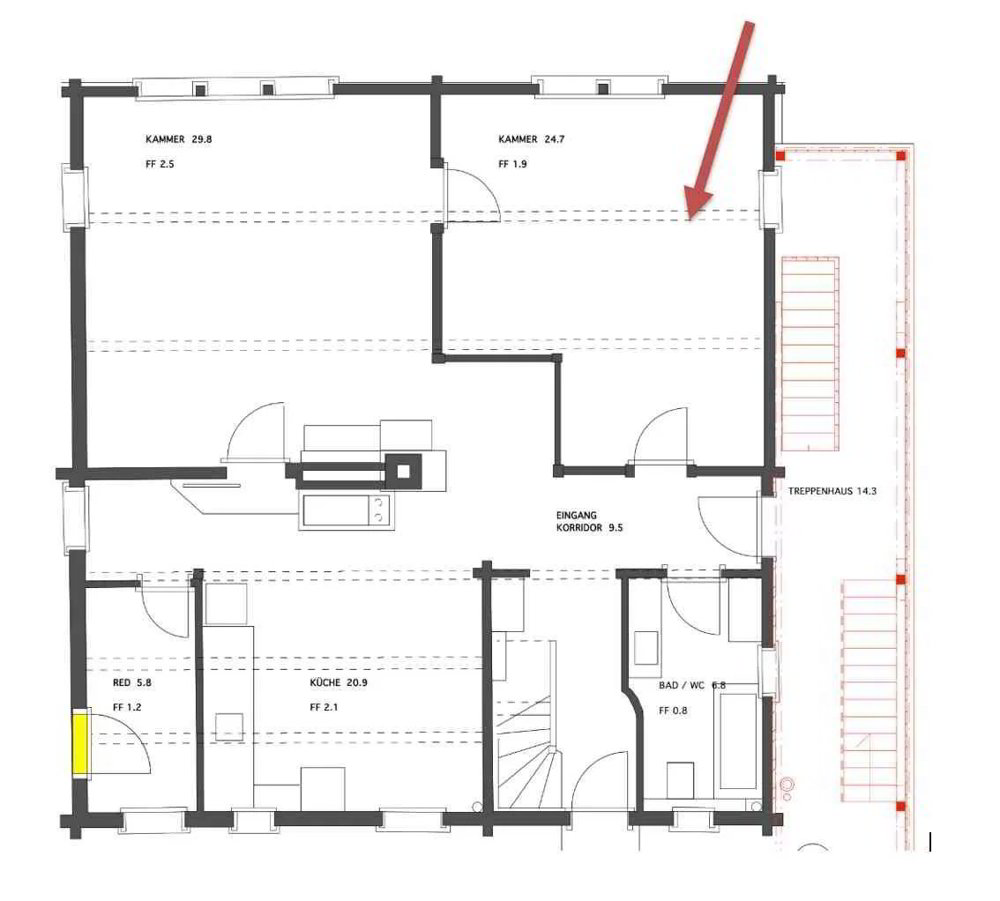 25 m² Raum für Büro, Atelier oder kreative Arbeit - Ansicht 4