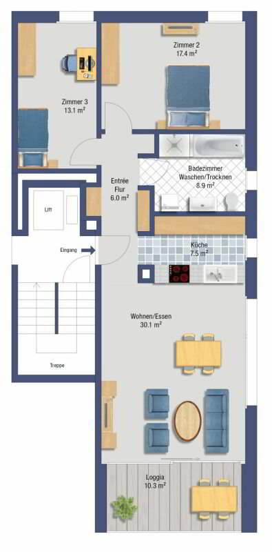 null Zimmer Wohnung zum verkaufen in Uster - Bild 1/9