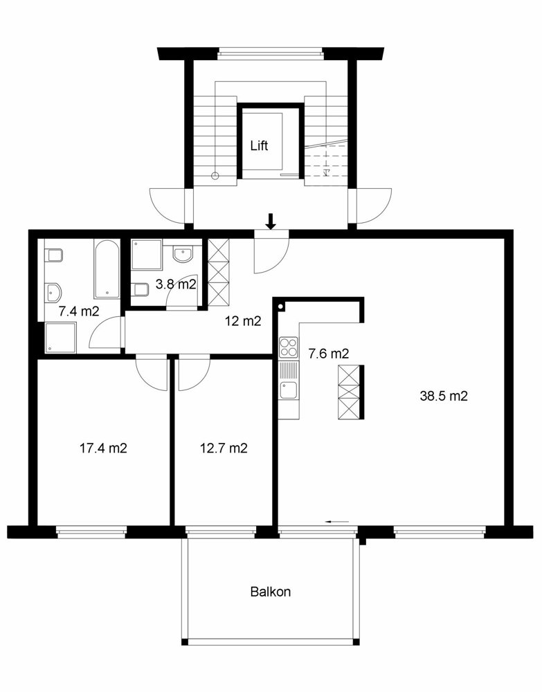 3.5 rooms Apartment for rent in Tann - image 1/14