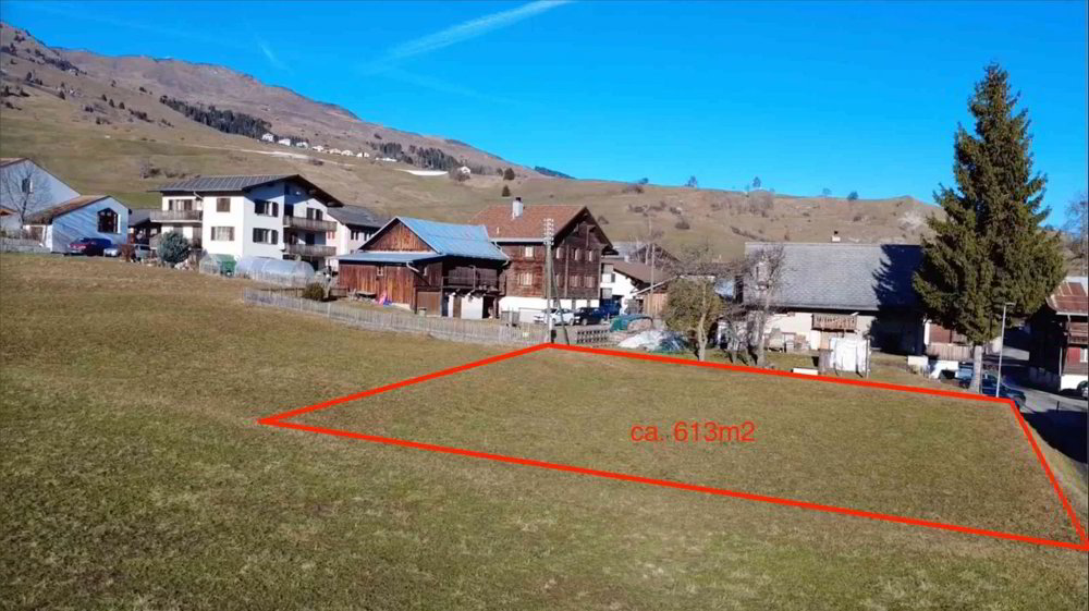 Sonniges Bauland (613 m²) für Erstwohnsitz in Degen (Val Lumnezia, GR) - Ansicht 2