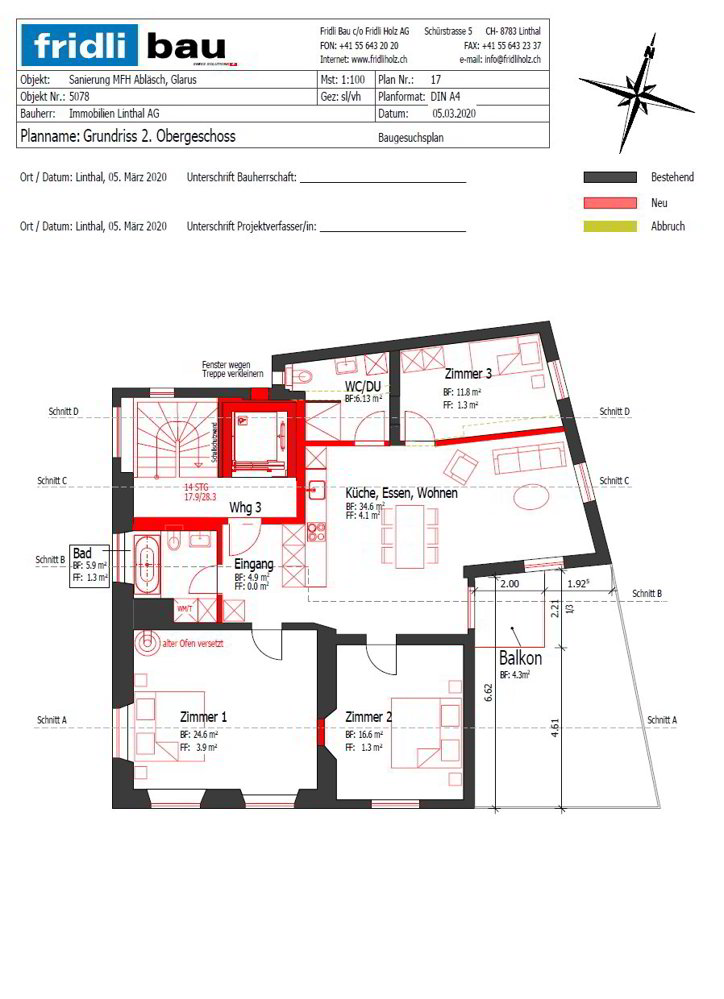 Wohnung – Glarus, Büel, Ennenda - Ansicht 3