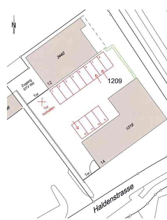 Parkplätze zu vermieten – Haldenstrasse 14, 9500 Wil - Ansicht 2
