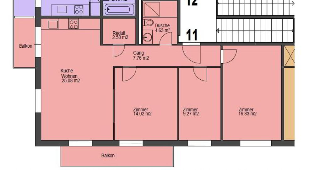 4 Zimmer Wohnung zu vermieten in Olten - Bild 1/8