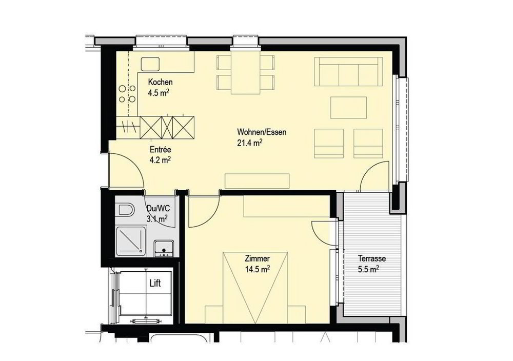 2.5 Zimmer Wohnung zu vermieten in Sargans - Bild 1/6
