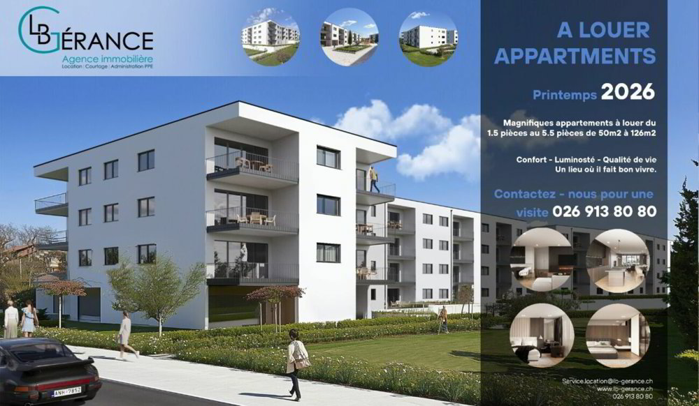 4 rooms Apartment for rent in Farvagny-le-Grand - image 1/13