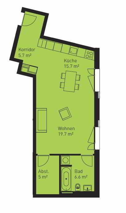 1.5 rooms Apartment for rent in Thun - image 1/5