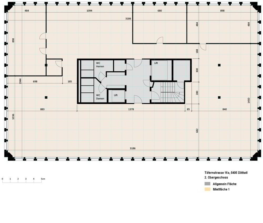 130 m² - 1'100 m² - Büroräumlichkeiten im Industriegebiet Täfern - Mehr