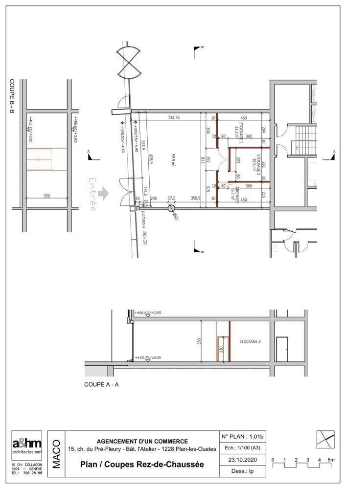 Arcade Commerciale 95 m² - Locale Stockage 92 m² - Place de Parking - Ansicht 2