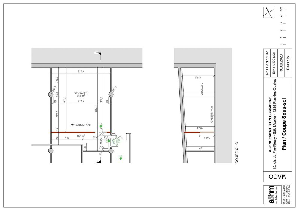 Arcade Commerciale 95 m² - Locale Stockage 92 m² - Place de Parking - Ansicht 3