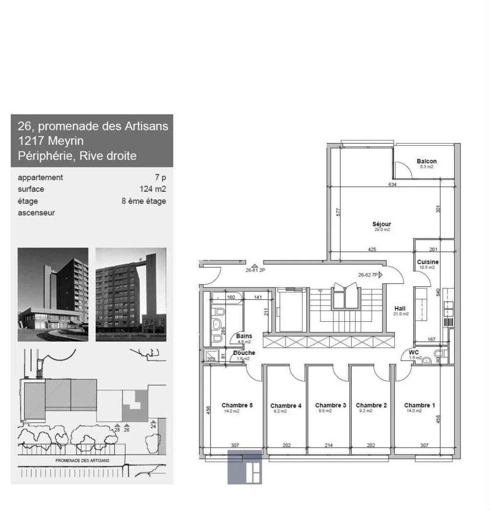 7 rooms Apartment for rent in Meyrin - image 1/13