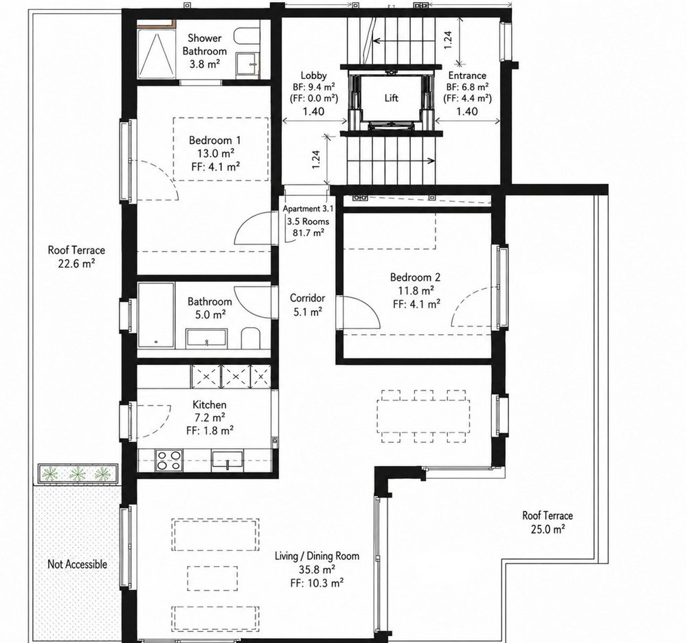 3 rooms Apartment for rent in Zürich - image 1/10