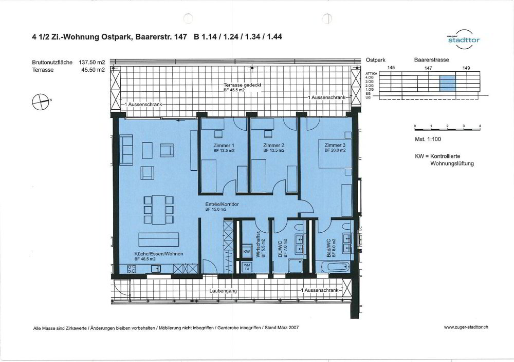 Appartement 4.5 pièces à louer à Zoug - image 1/9