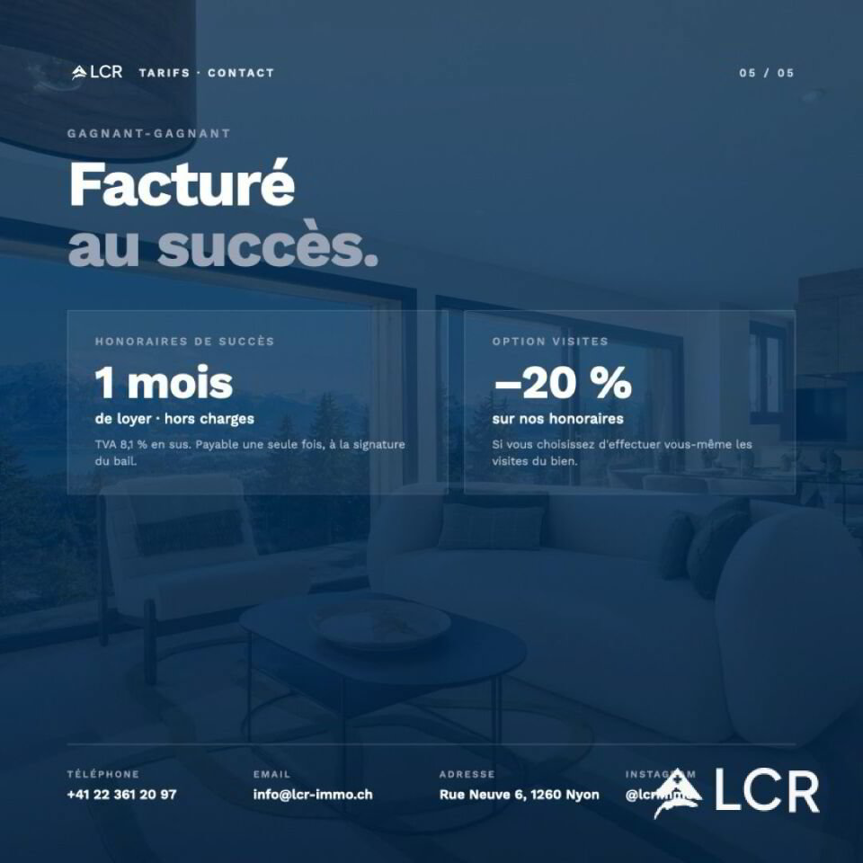 4 rooms Apartment for rent in Chexbres - image 1/8