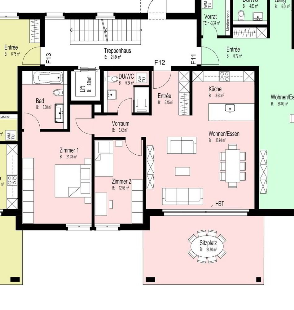 3.5 rooms Apartment for rent in Erlen - image 1/12