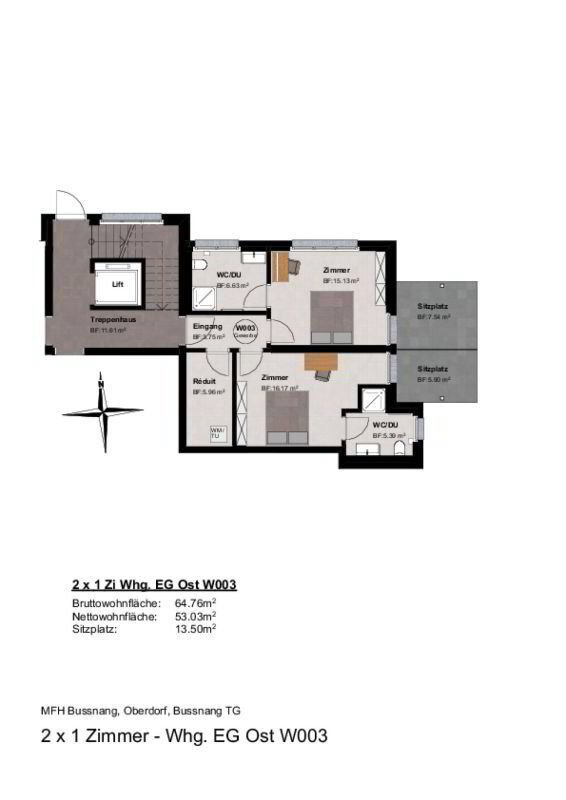 2 Zimmer Büro zu vermieten in Bussnang - Bild 1/6