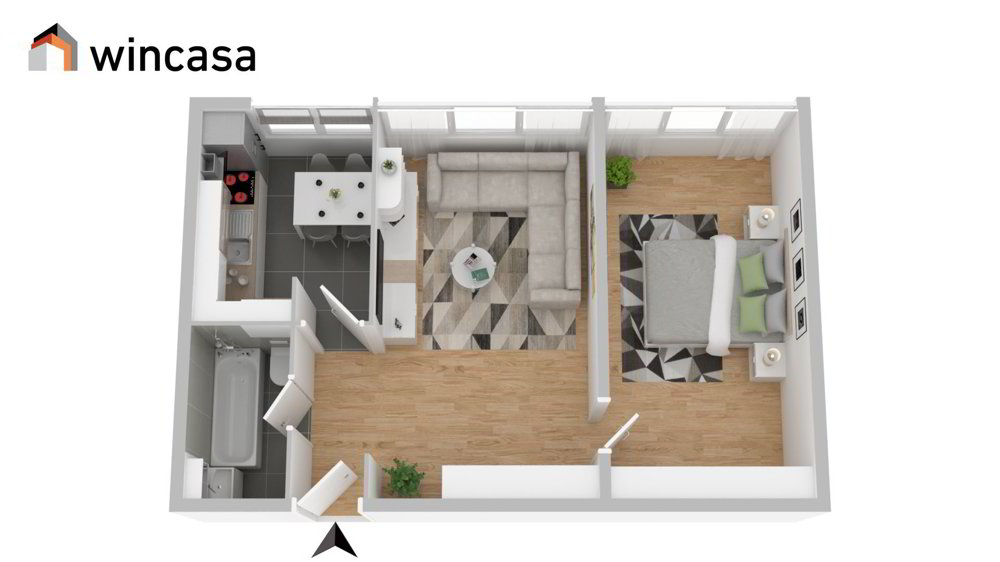 2 Zimmer Wohnung zu vermieten in Fribourg - Bild 1/5