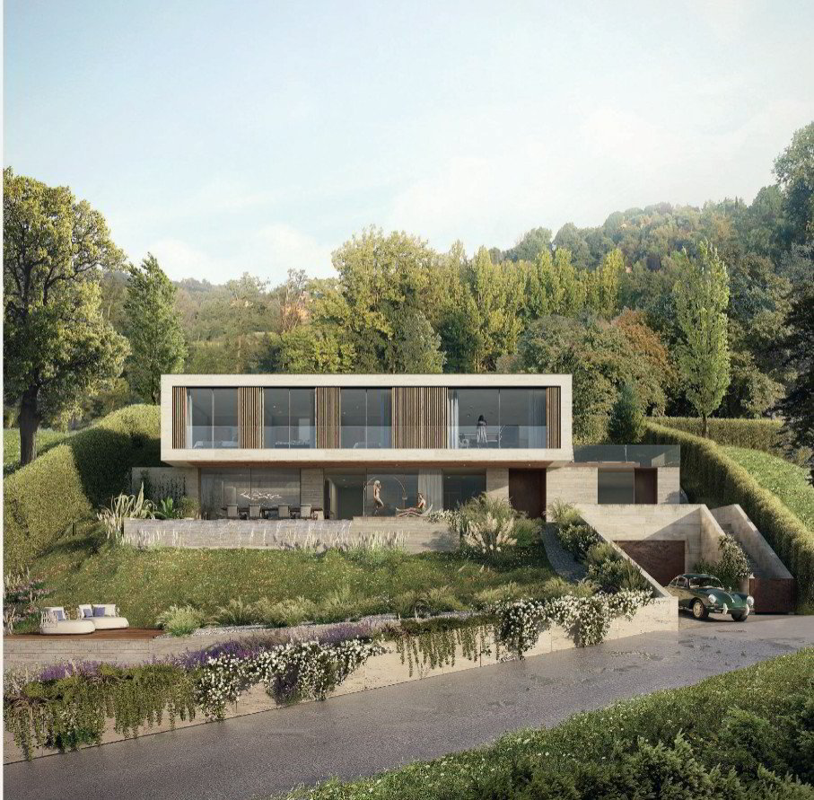 Terreno edificabile con vista mozzafiato sul Lago di Lugano Montagnola e Progetto Approvato Villa 10 locali - Ansicht 2