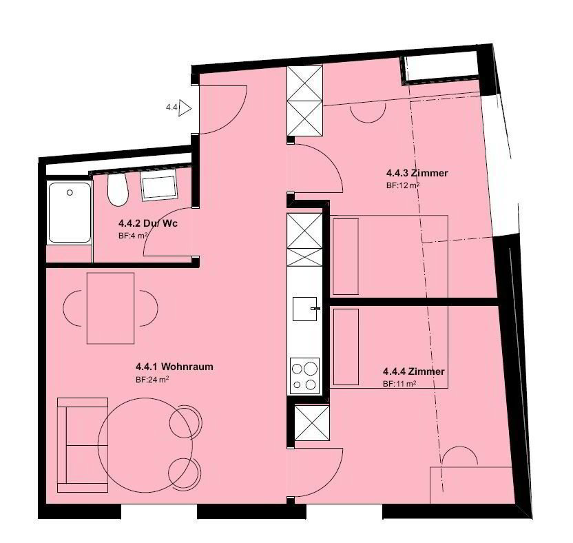3.5 rooms Apartment for rent in Coira - image 1/7