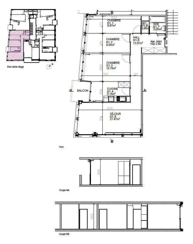 5 Zimmer Wohnung zu vermieten in Les Acacias - Bild 1/2