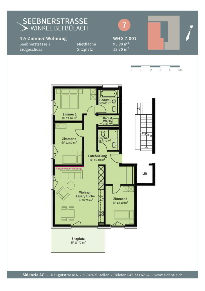 4.5 rooms Apartment for rent in Winkel - image 1/10
