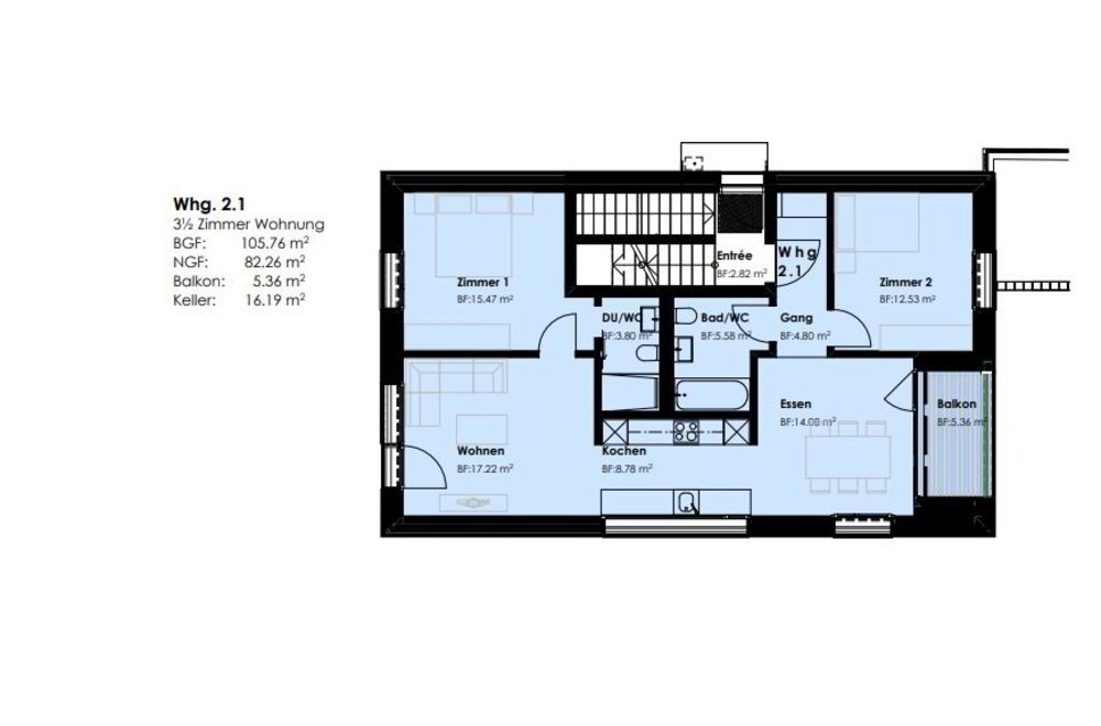 Appartamento di 3.5 locali in affitto a Seewis Dorf - immagine 1/13