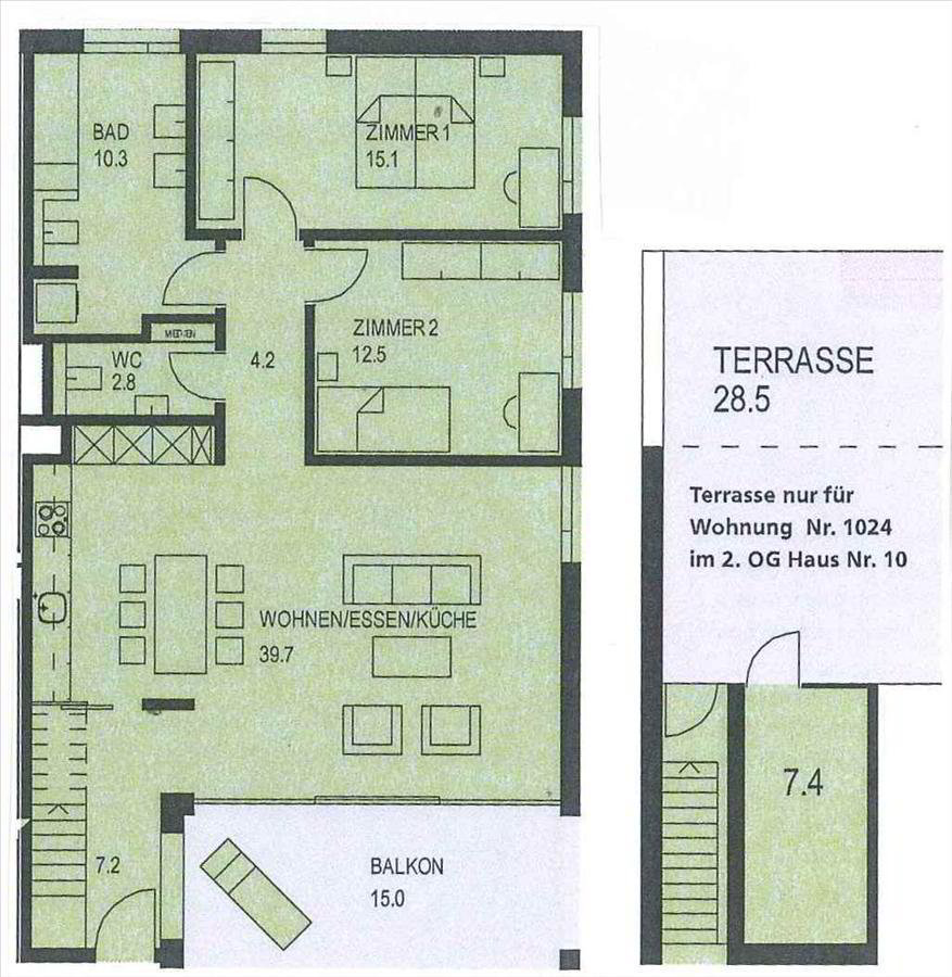 Appartamento di 3.5 locali in affitto a Kreuzlingen - immagine 1/6