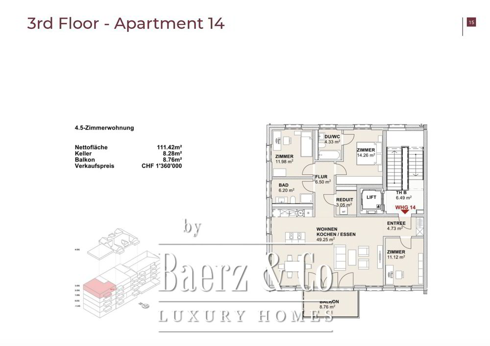 3 rooms Apartment to buy in Sachseln - image 1/11