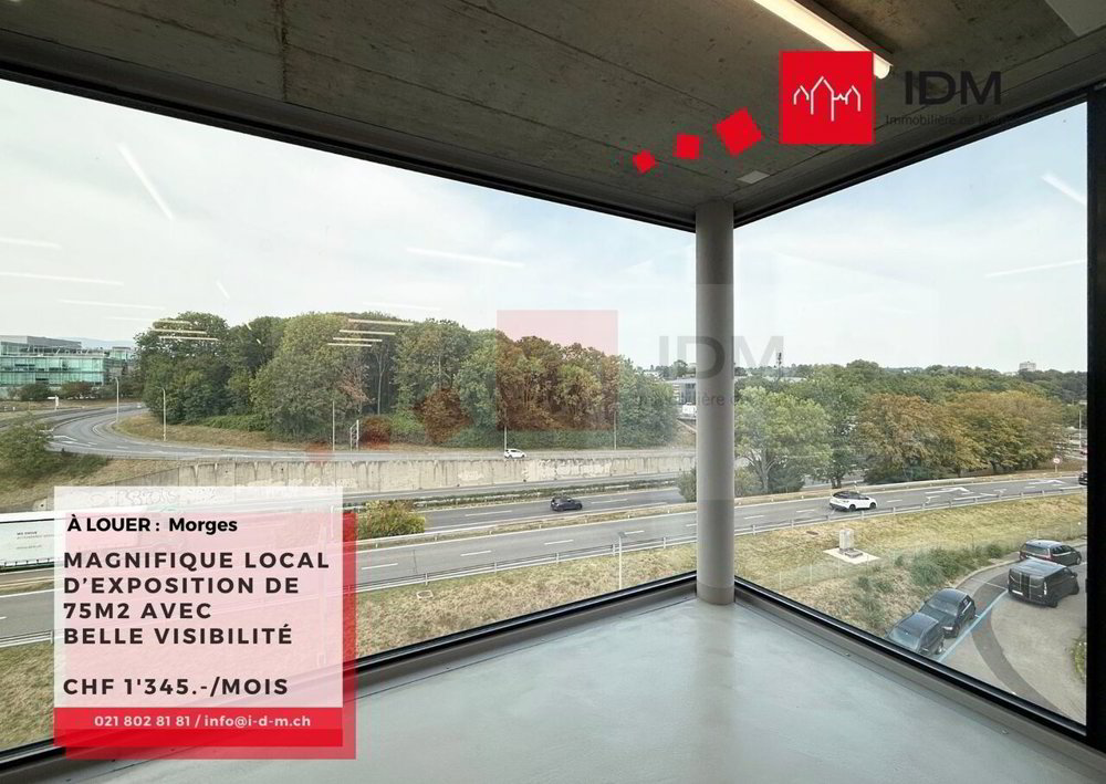 Ausstellungsfläche mit hervorragender Sichtbarkeit auf die Autobahn