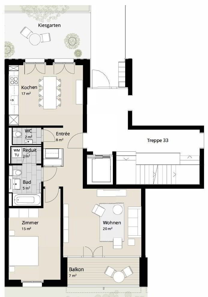 2.5 rooms Apartment for rent in Jona - image 1/5
