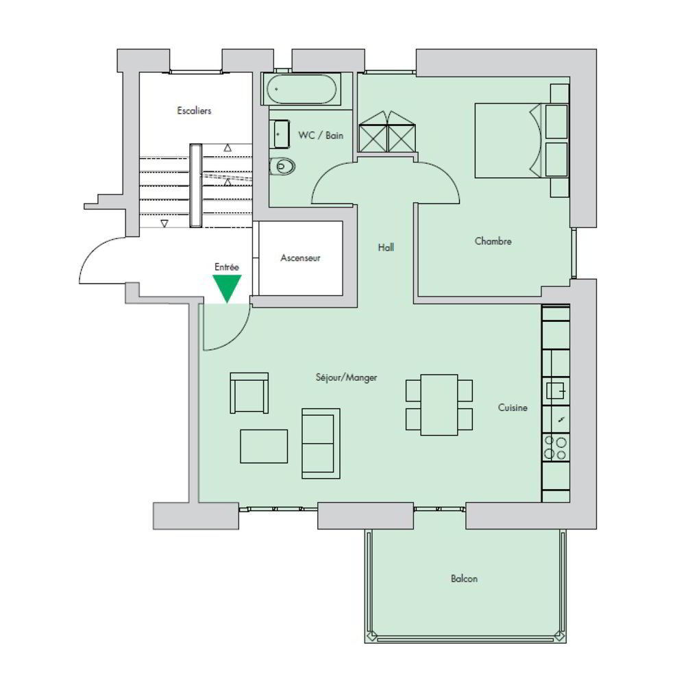 Appartement 2.5 pièces à louer à Neuchâtel - image 1/10