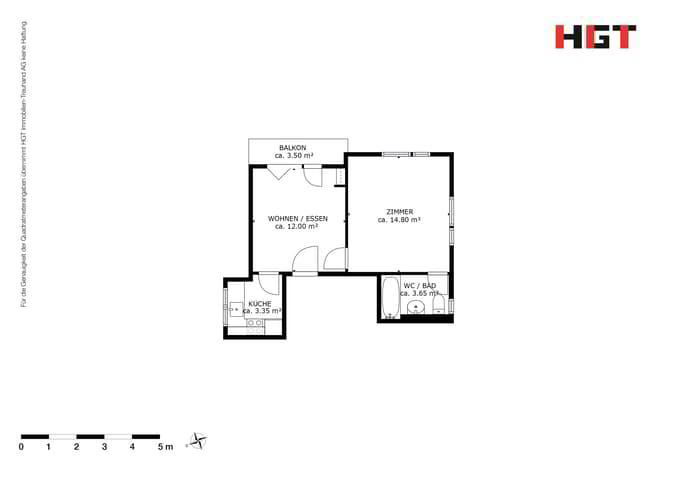 2.5 rooms Apartment for rent in Moutier - image 1/11