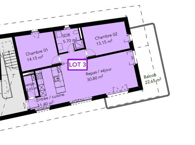 3 Zimmer Wohnung zum verkaufen in Senèdes - Bild 1/7