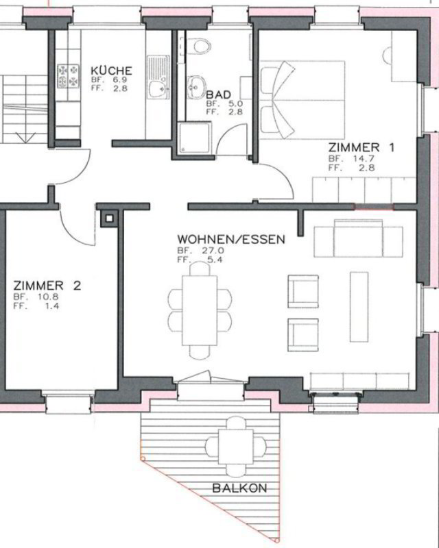 3 rooms Apartment for rent in Schaffhausen - image 1/8