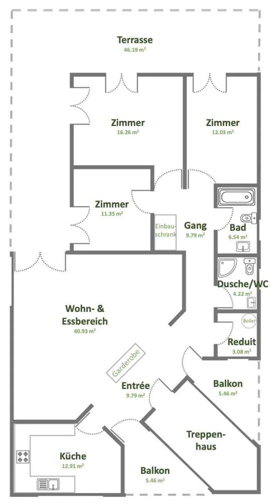 4.5 Zimmer Wohnung zu vermieten in Brunnen - Bild 1/11