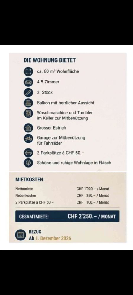 Appartamento di 4.5 locali in affitto a Fläsch - immagine 1/10