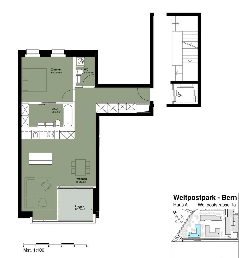 2.5 rooms Apartment for rent in Bern - image 1/8