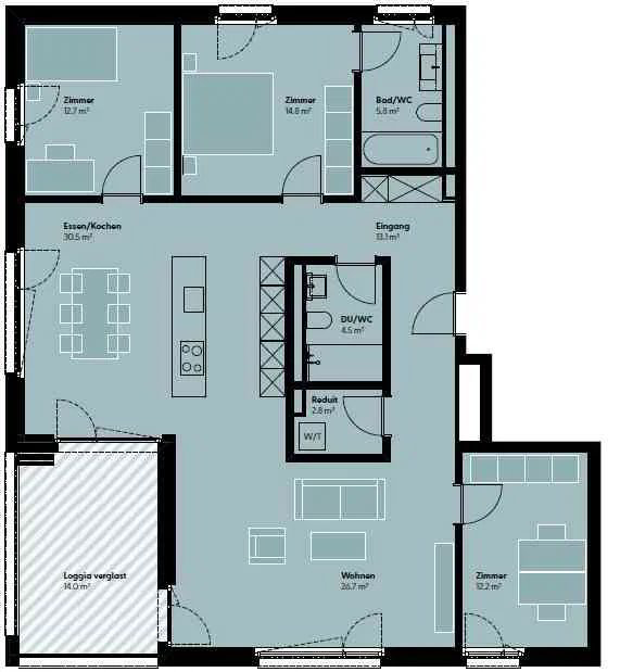4.5 rooms Apartment for rent in Merlischachen - image 1/9