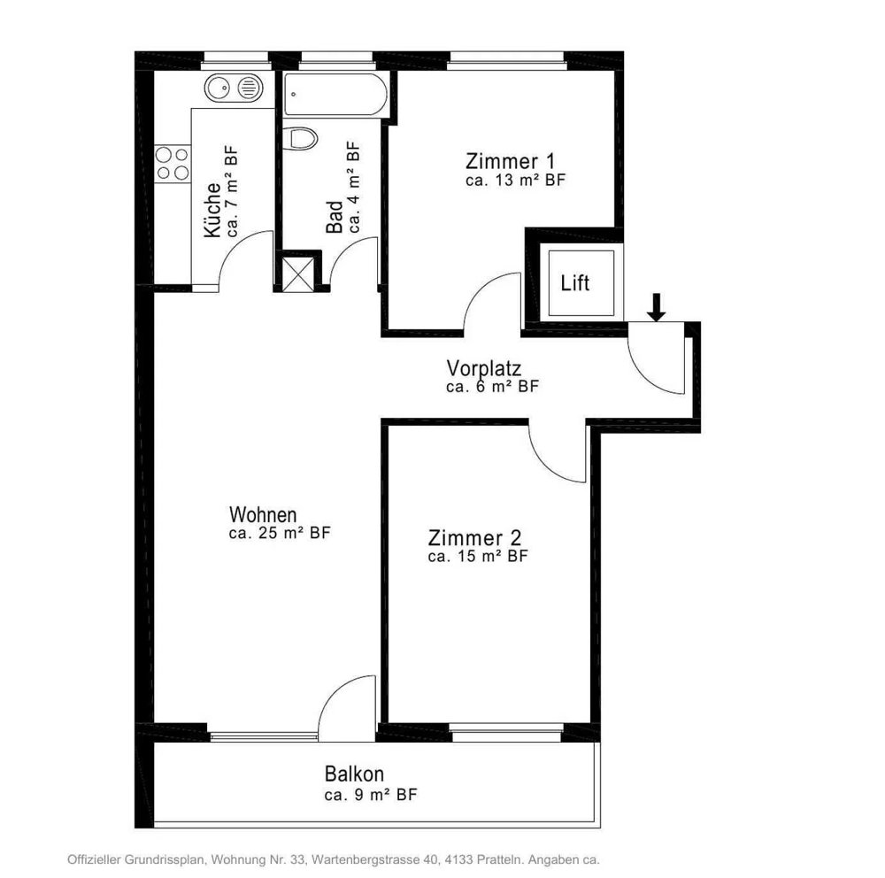 3.5 rooms Apartment for rent in Pratteln - image 1/8