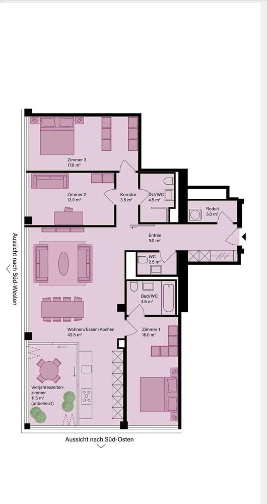 4.5 rooms Apartment for rent in Neuhausen am Rheinfall - image 1/10